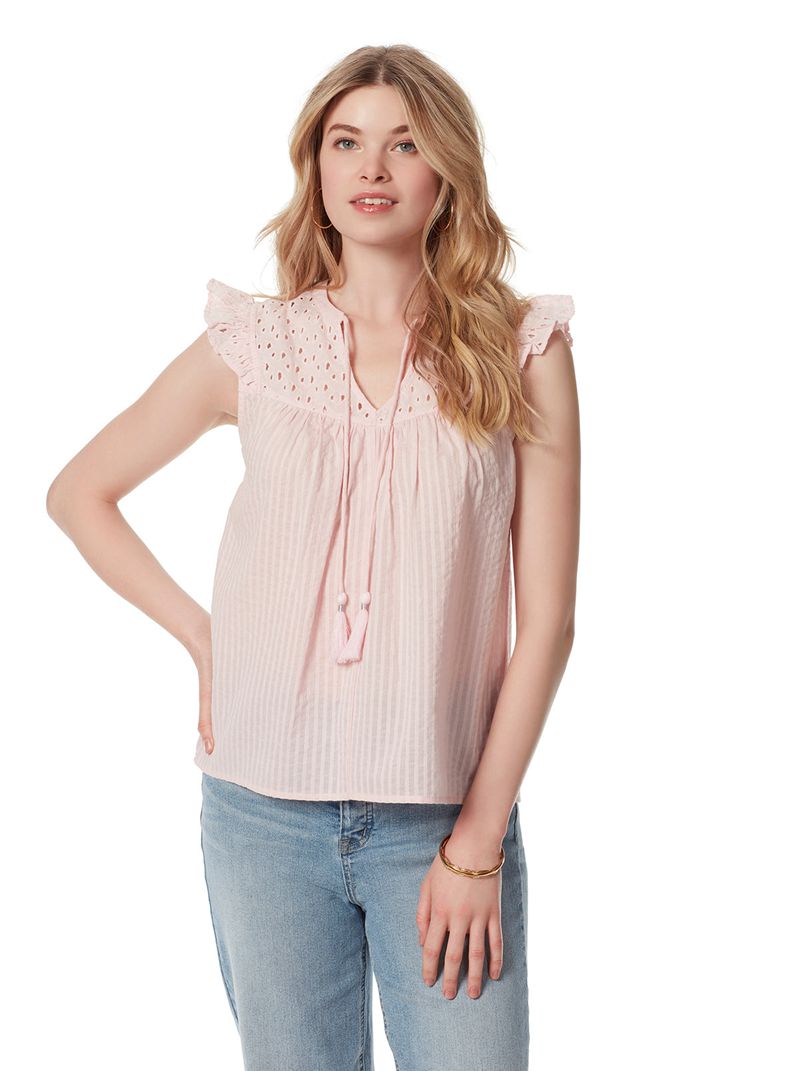 Women's Jessica Simpson Alisha Tops Pink | TDFNB-9415