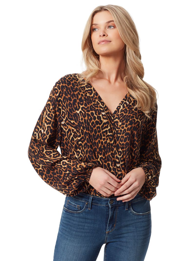 Women's Jessica Simpson Arya Tops Leopard | RWYBA-8013