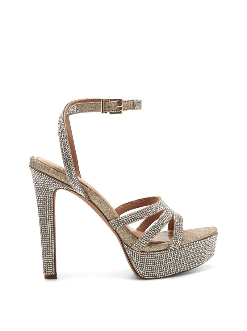 Women's Jessica Simpson Bal Platform Shoes Silver | CFYDJ-2709