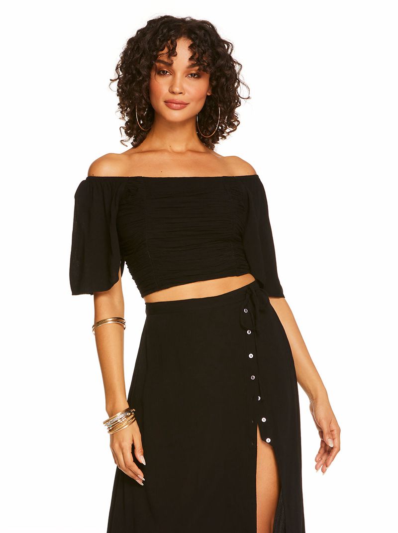 Women's Jessica Simpson Br Tops Black | OYPCK-5037