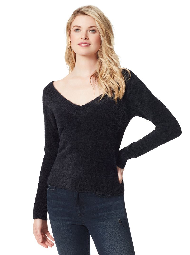 Women's Jessica Simpson Braxten Tops Black | YWMFI-4325