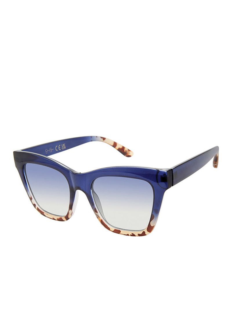 Women's Jessica Simpson Classic Rectangular Sunglasses Blue | VBMTP-8513