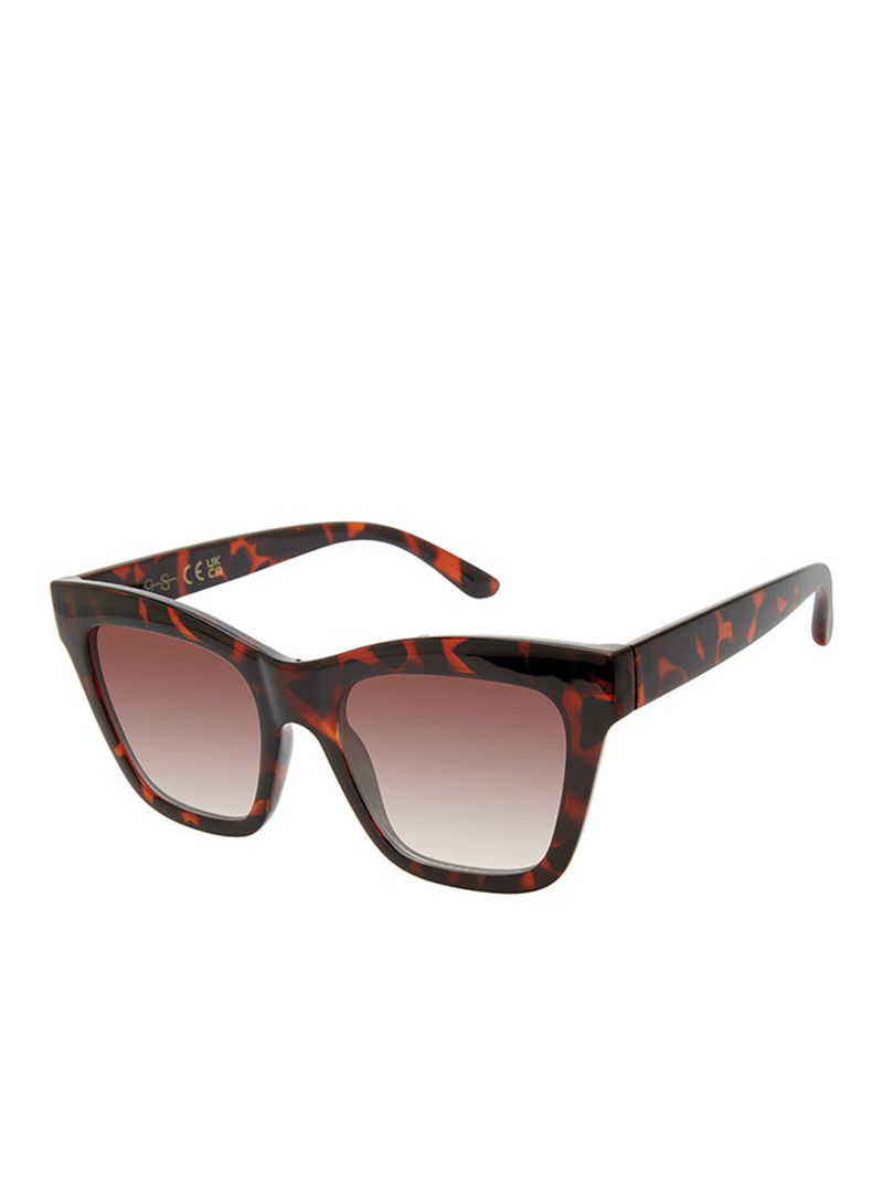 Women's Jessica Simpson Classic Rectangular Sunglasses Brown | XALTS-7026