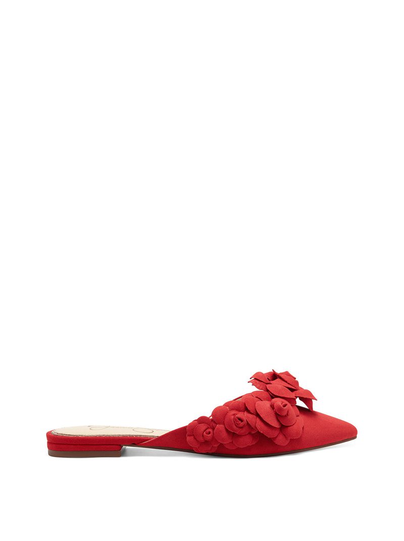 Women's Jessica Simpson Cymia Flat Shoes Red | CVJME-1576