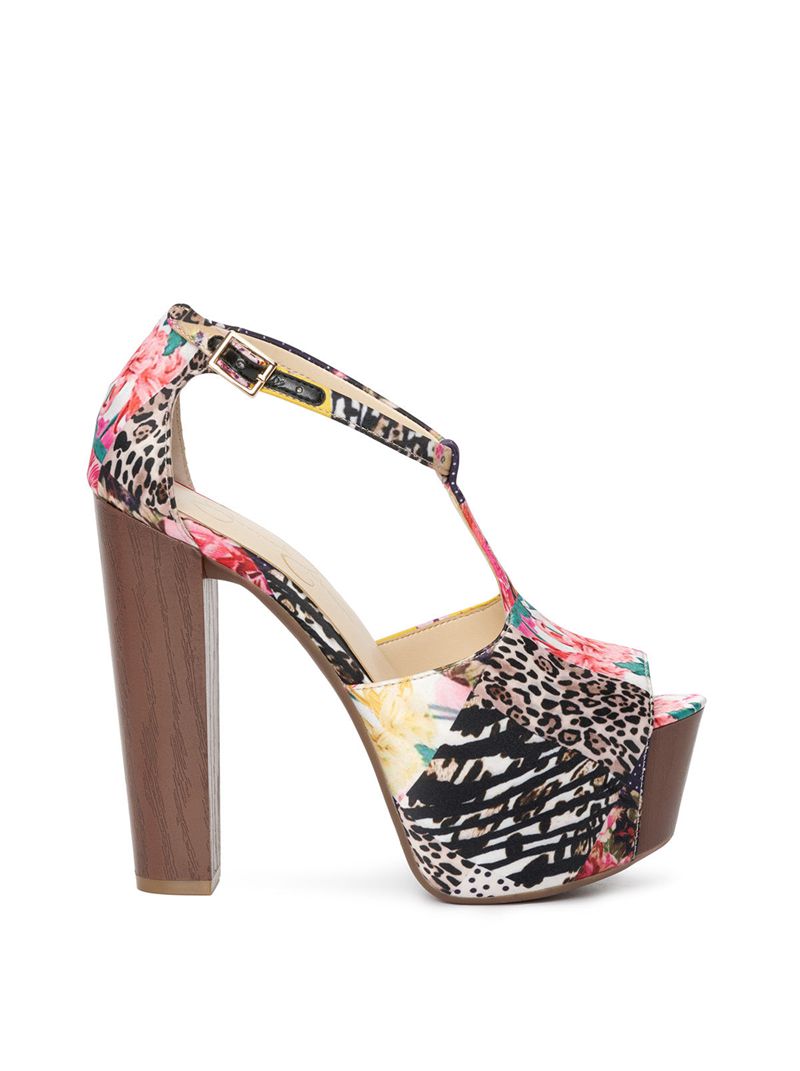 Women's Jessica Simpson Dany T-Strap Platform Shoes Multicolor | DONUL-8714