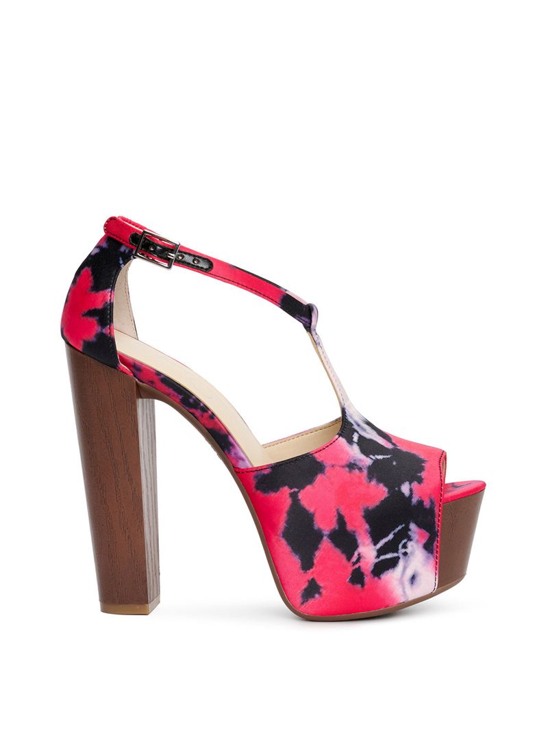 Women's Jessica Simpson Dany T-Strap Platform Shoes Pink Purple / Multicolor | LAMSE-6427