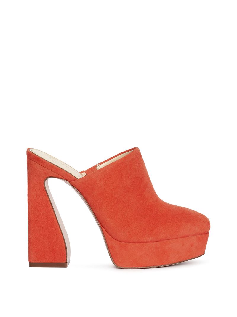 Women's Jessica Simpson Denima Platform Shoes Orange | UXKRN-9716