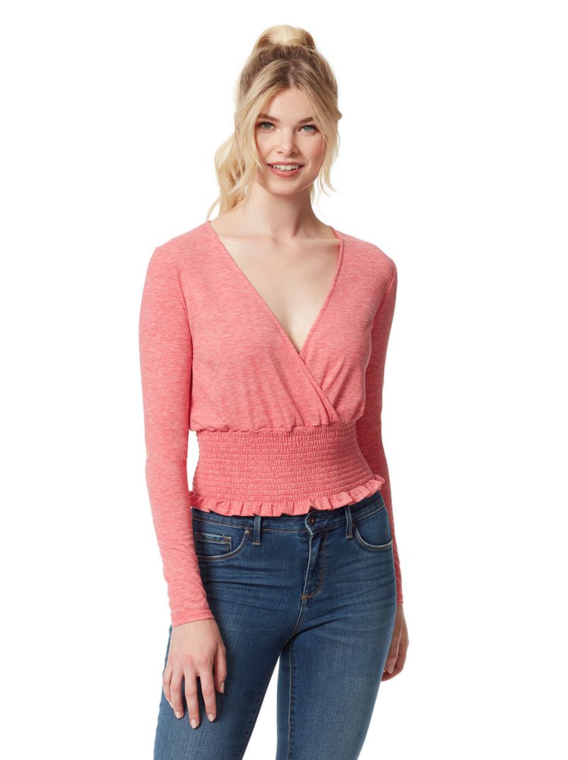 Women's Jessica Simpson Dylan Blouse Tops Rose | FTWUA-0847