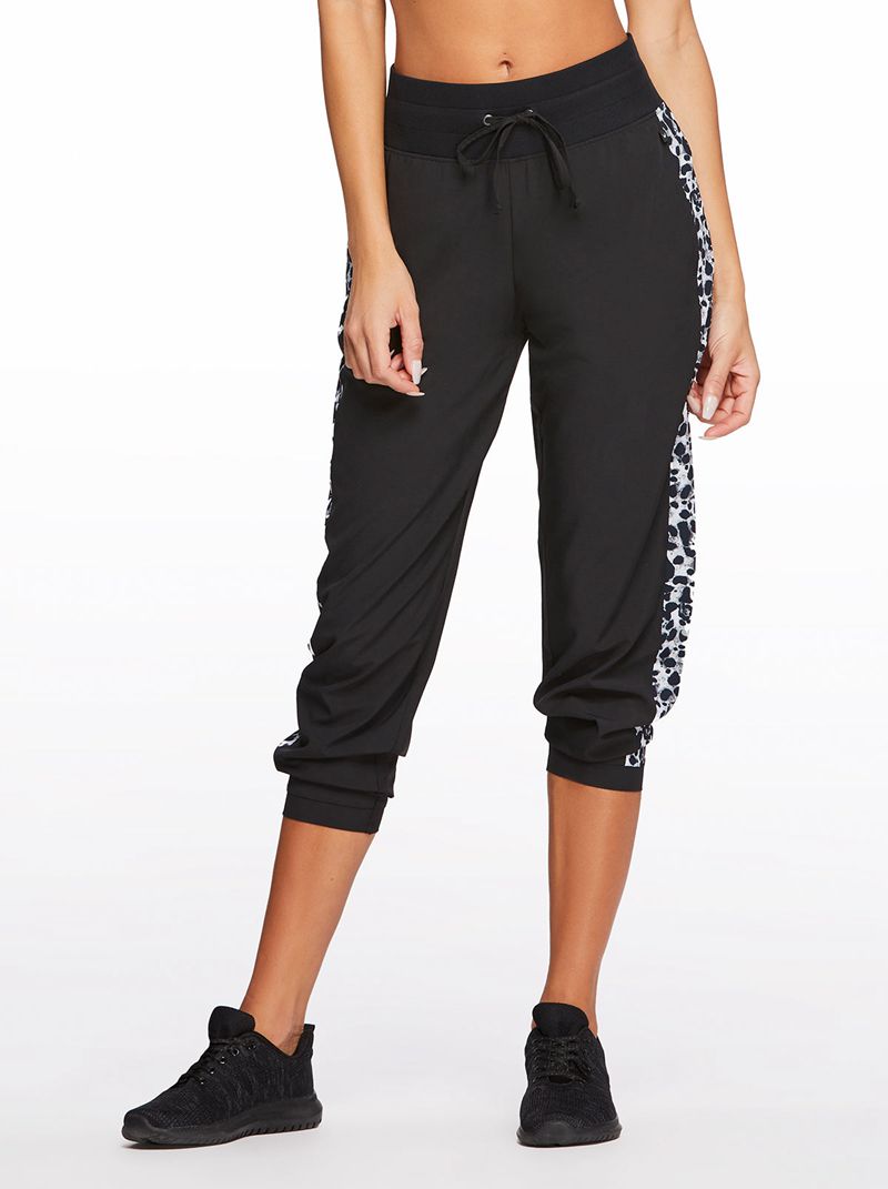 Women's Jessica Simpson Ella Woven Jogger Loungewear Black | GNLHD-6035