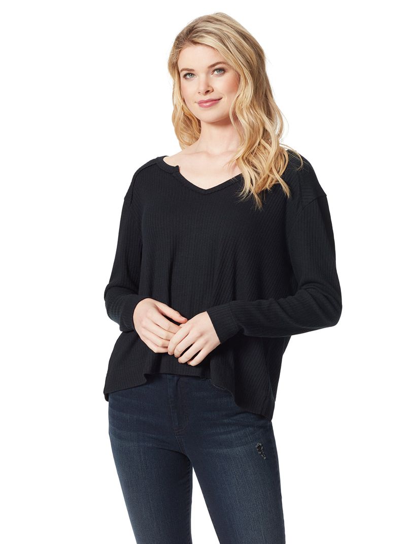 Women's Jessica Simpson Esma Tops Black | KHECR-6793