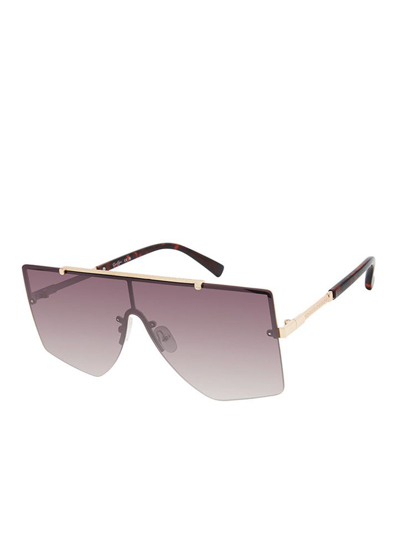 Women's Jessica Simpson Exquisite Shield Sunglasses Gold | NXHZW-6053