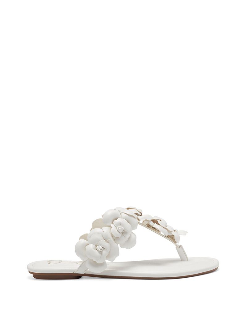 Women's Jessica Simpson G Flat Shoes White | ZQVSI-7861