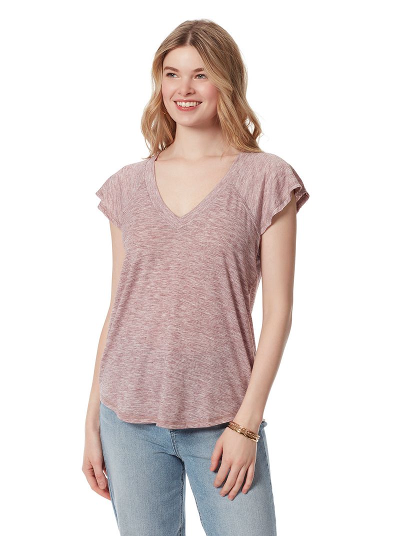 Women's Jessica Simpson Gracie T Shirts Purple | CBNAQ-7530