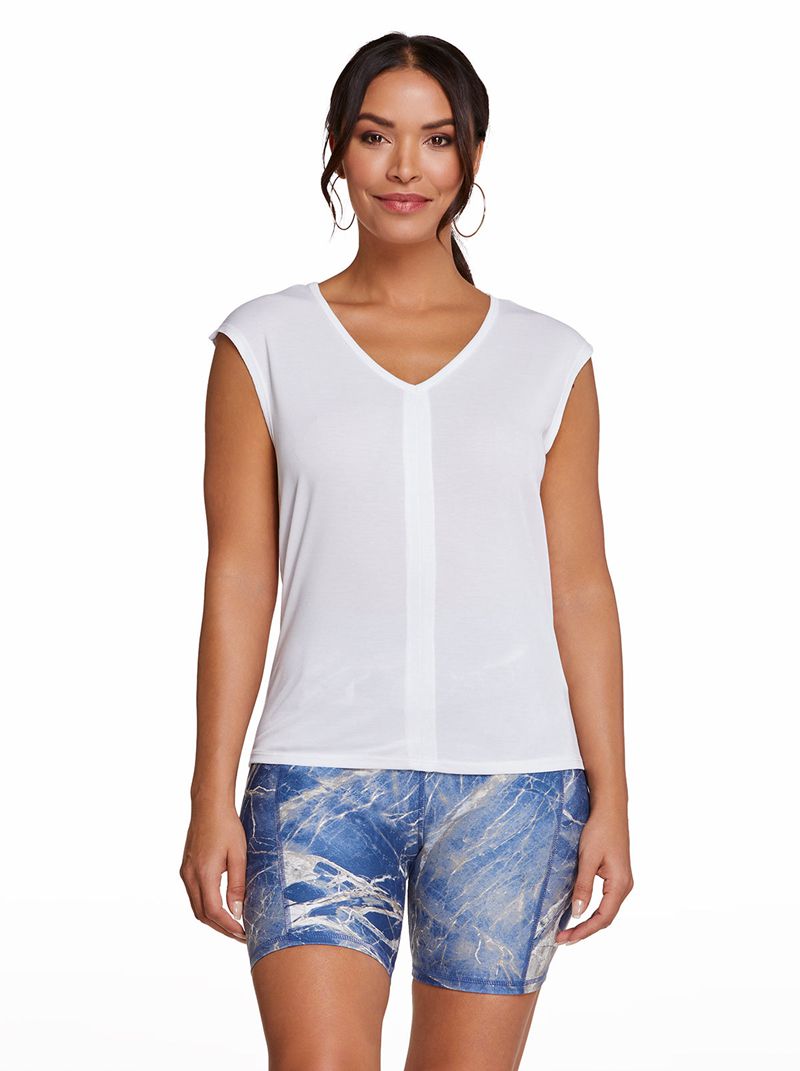 Women's Jessica Simpson Hattie T Shirts White | JNHFD-4019