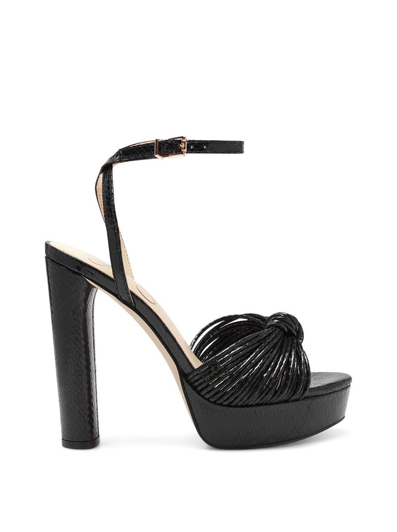 Women's Jessica Simpson Immie Platform Shoes Black Snake | QANGH-8957