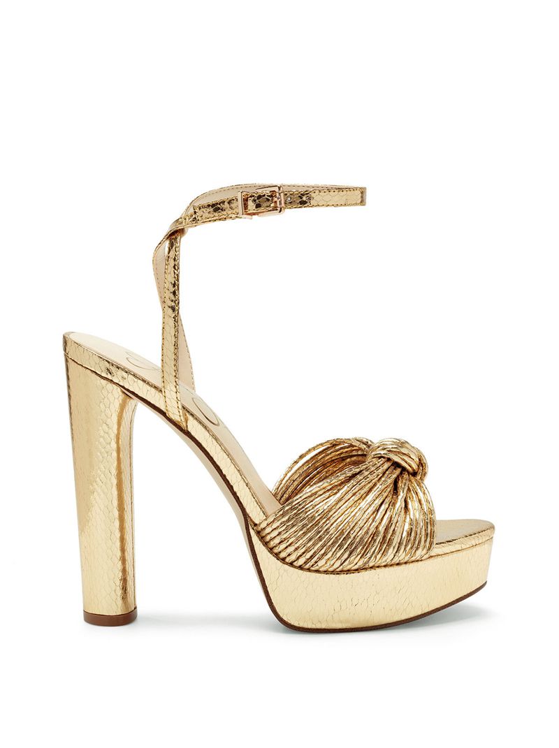 Women's Jessica Simpson Immie Sandals Gold | WMHOI-5362