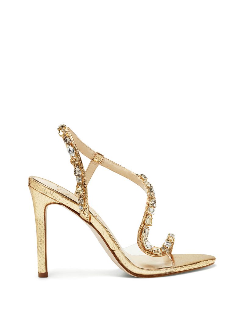 Women's Jessica Simpson Jayc Sandals Gold | XHZVG-7532