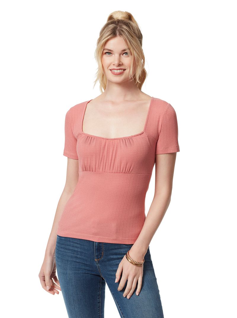 Women's Jessica Simpson Jordyn Sweetheart Tops Rose | JDPOF-2091