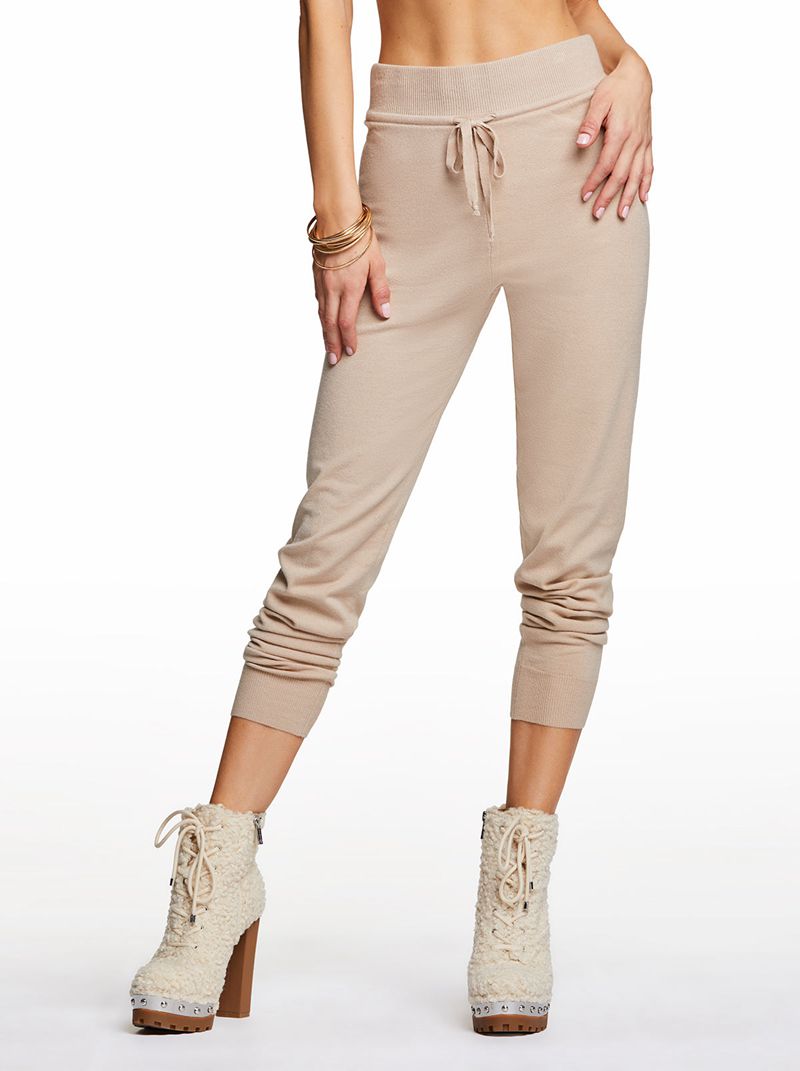 Women's Jessica Simpson Karsyn Jogger Loungewear Beige | EMSZB-7850