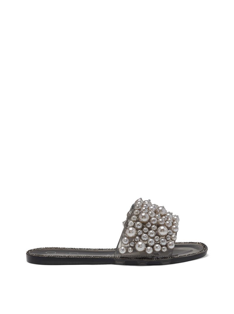 Women's Jessica Simpson Kassime Slides Grey | HCDPR-2136