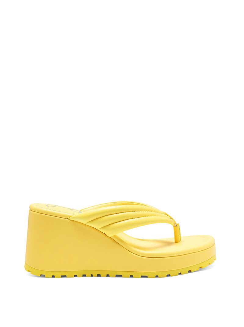 Women's Jessica Simpson Kemnie Platform Shoes Yellow | MKDAS-0745