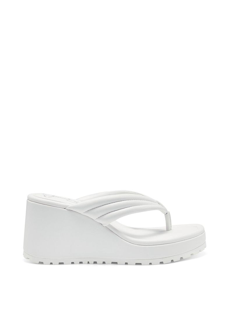 Women's Jessica Simpson Kemnie Platform Shoes White | YIFBR-0293