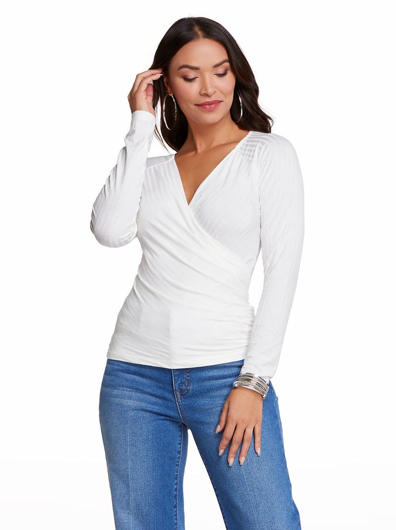 Women's Jessica Simpson Kiki Tops White | XUZCW-2915