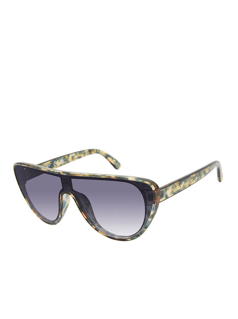 Women's Jessica Simpson Mod Shield Sunglasses Olive | HSQWR-3806