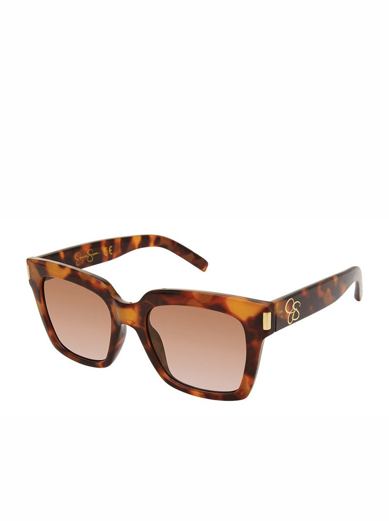 Women's Jessica Simpson Modern Square Sunglasses Brown | SVIKR-9856