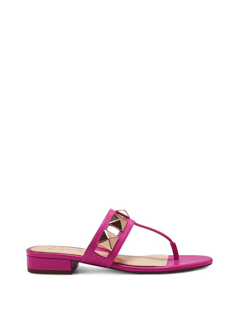 Women's Jessica Simpson Movena Thong Flat Shoes Pink | OZGJC-0892