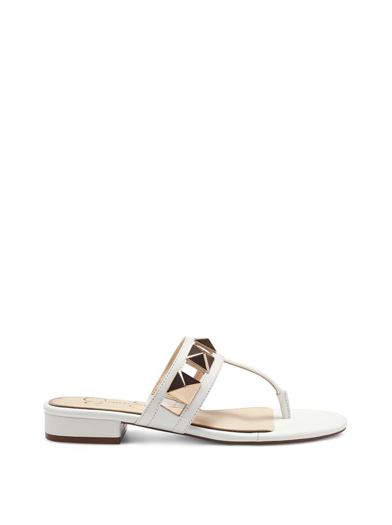 Women's Jessica Simpson Movena Thong Slides White | ZWMJR-0438