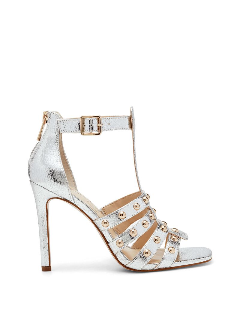 Women's Jessica Simpson Opr Sandals Silver | RBXOJ-5084