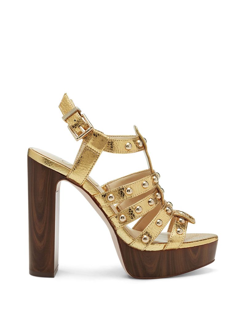 Women's Jessica Simpson Rienne Platform Shoes Gold | MLDPU-6431