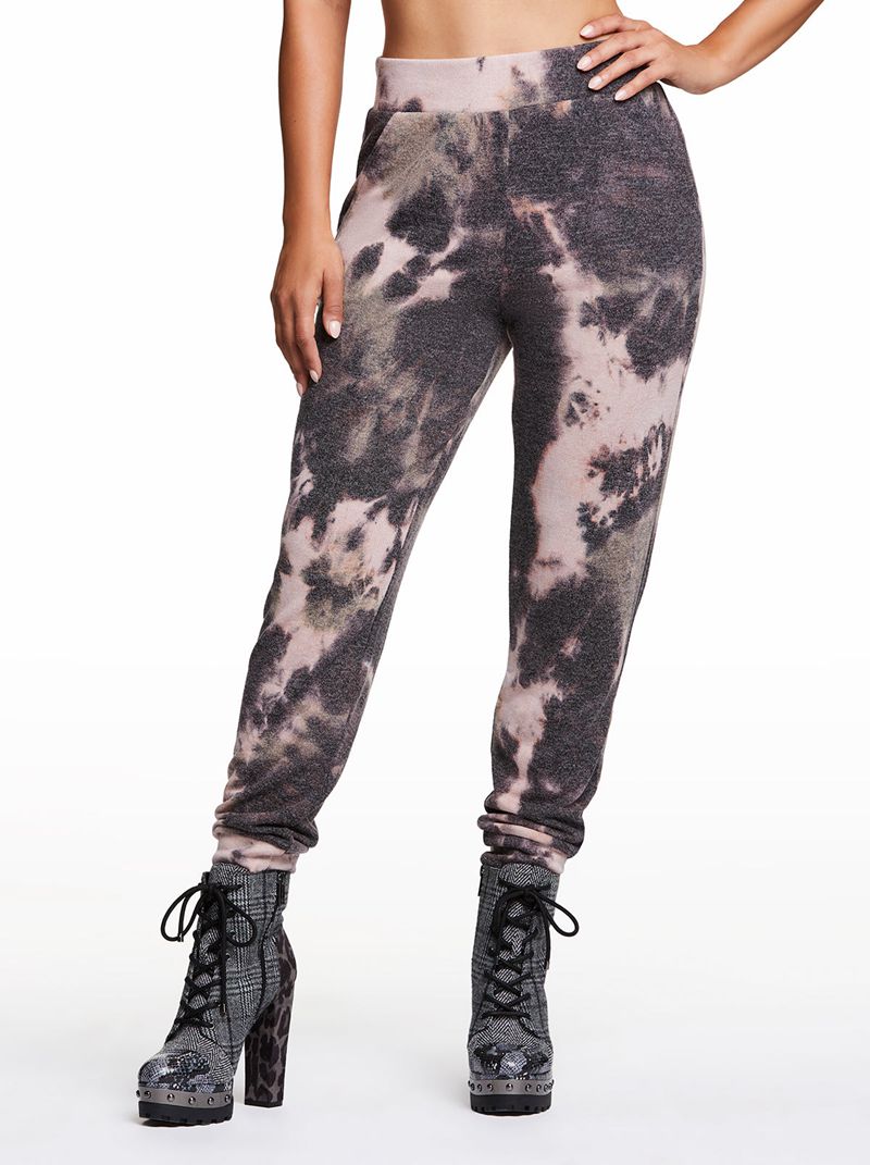 Women's Jessica Simpson Riya Tie dye Bottoms Grey / Black | TNCRV-5128