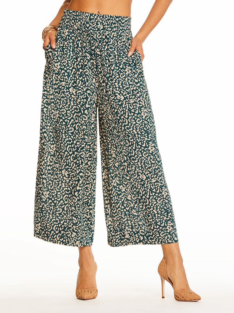 Women's Jessica Simpson Rosalie Wide Leg Bottoms Deep Turquoise | GYXPF-4819