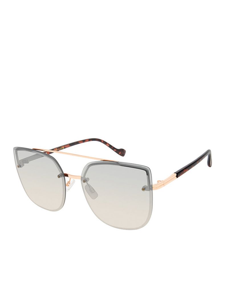 Women's Jessica Simpson Rounded Brow Bar Sunglasses Rose Gold | WSAHG-3476