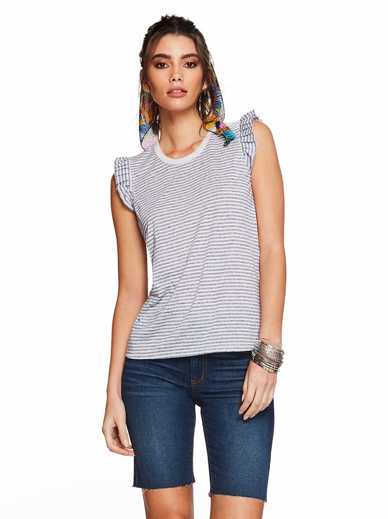 Women's Jessica Simpson Sage Tops Blue | XQTWI-5346