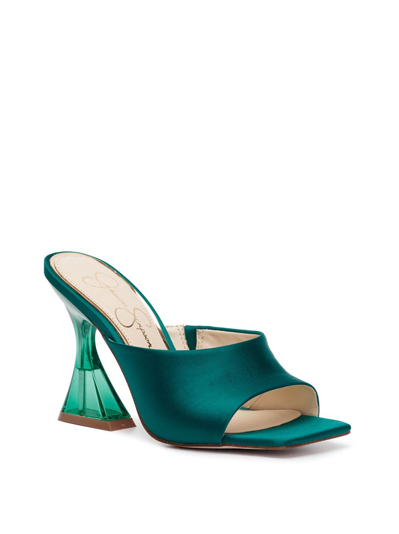 Women's Jessica Simpson Sanaa Sandals Green | TVIZE-8235