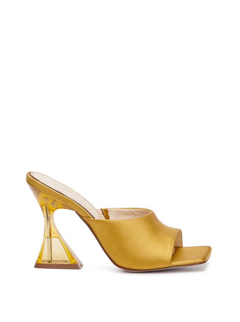 Women's Jessica Simpson Sanaa Slides Gold | RYOAF-3471