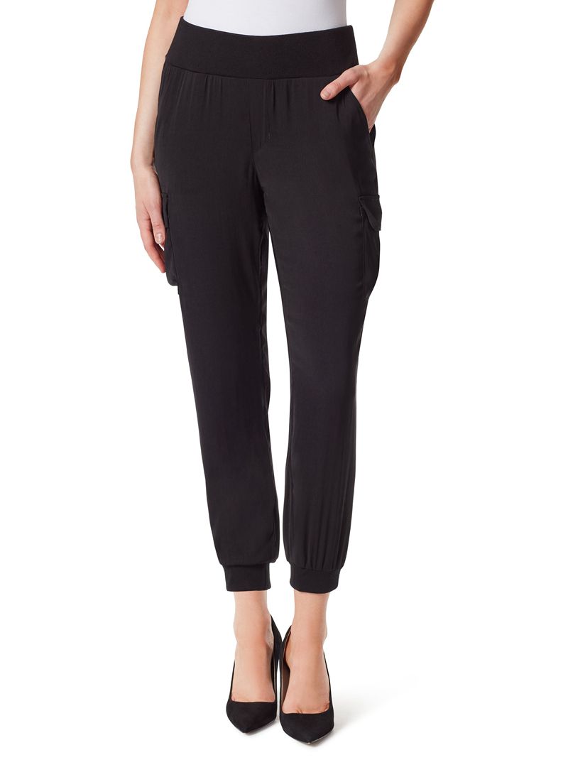 Women's Jessica Simpson Soft Utility Bottoms Black | HMIBZ-2965