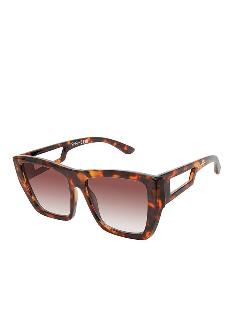 Women's Jessica Simpson Stylish Rectangular Sunglasses Brown | PJNZA-9140