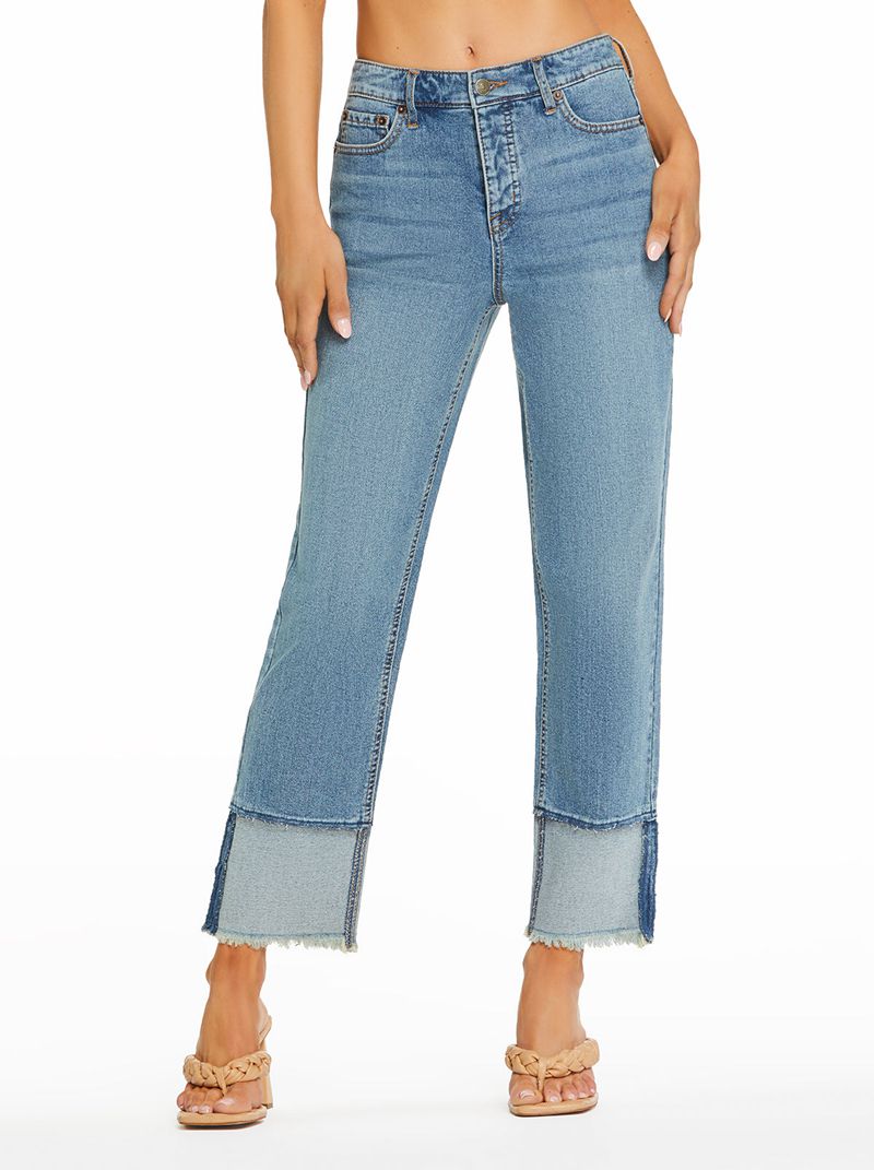 Women's Jessica Simpson Throwback Straight Bottoms Blue | GRVYN-2793