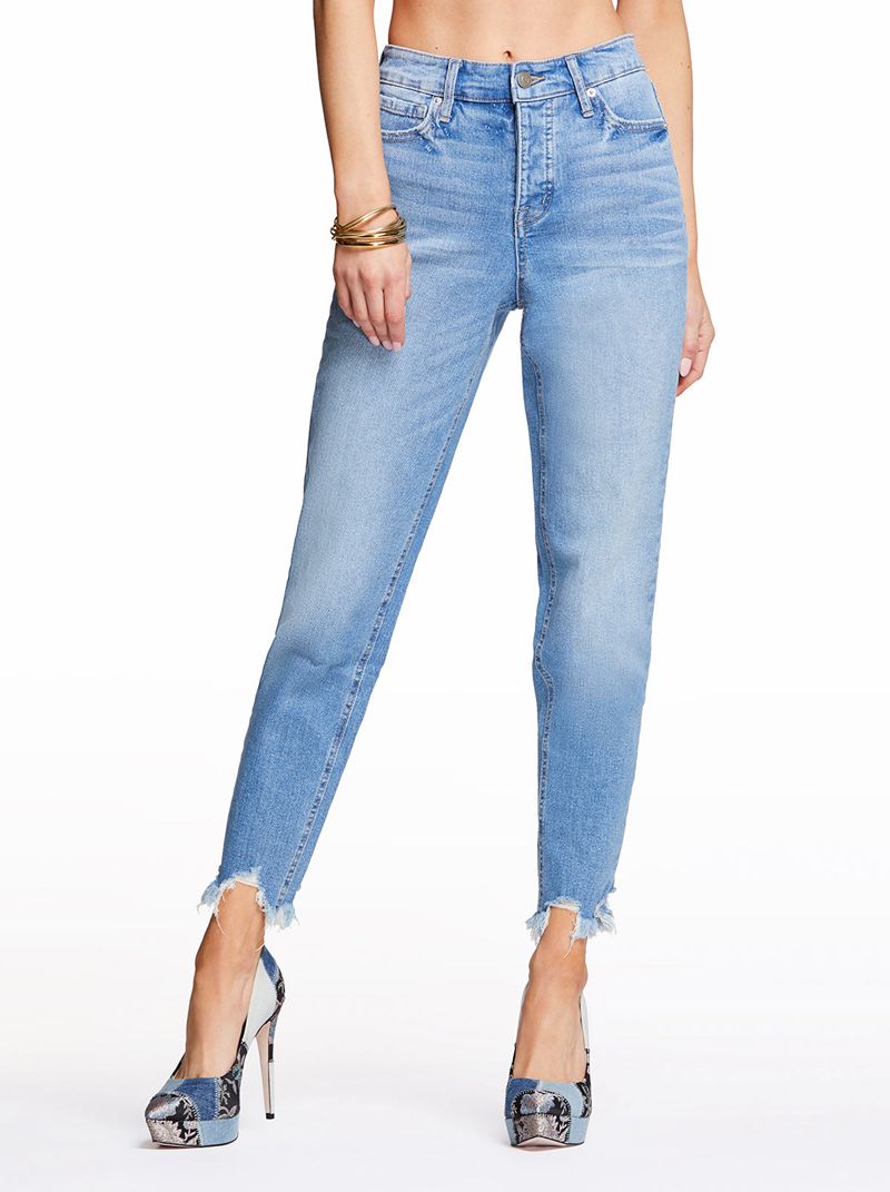 Women's Jessica Simpson Throwback Straight Jeans Blue | JFMVU-8964