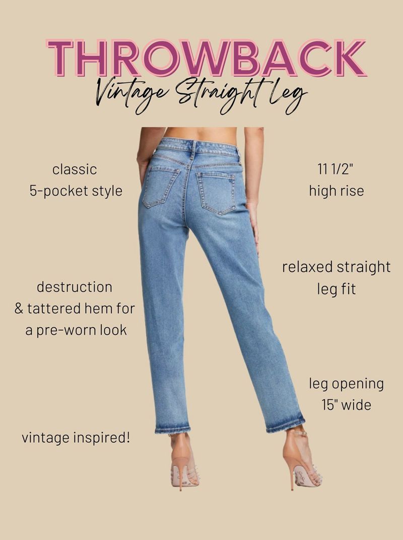 Women's Jessica Simpson Throwback Straight Jeans Blue | PVBQM-9275