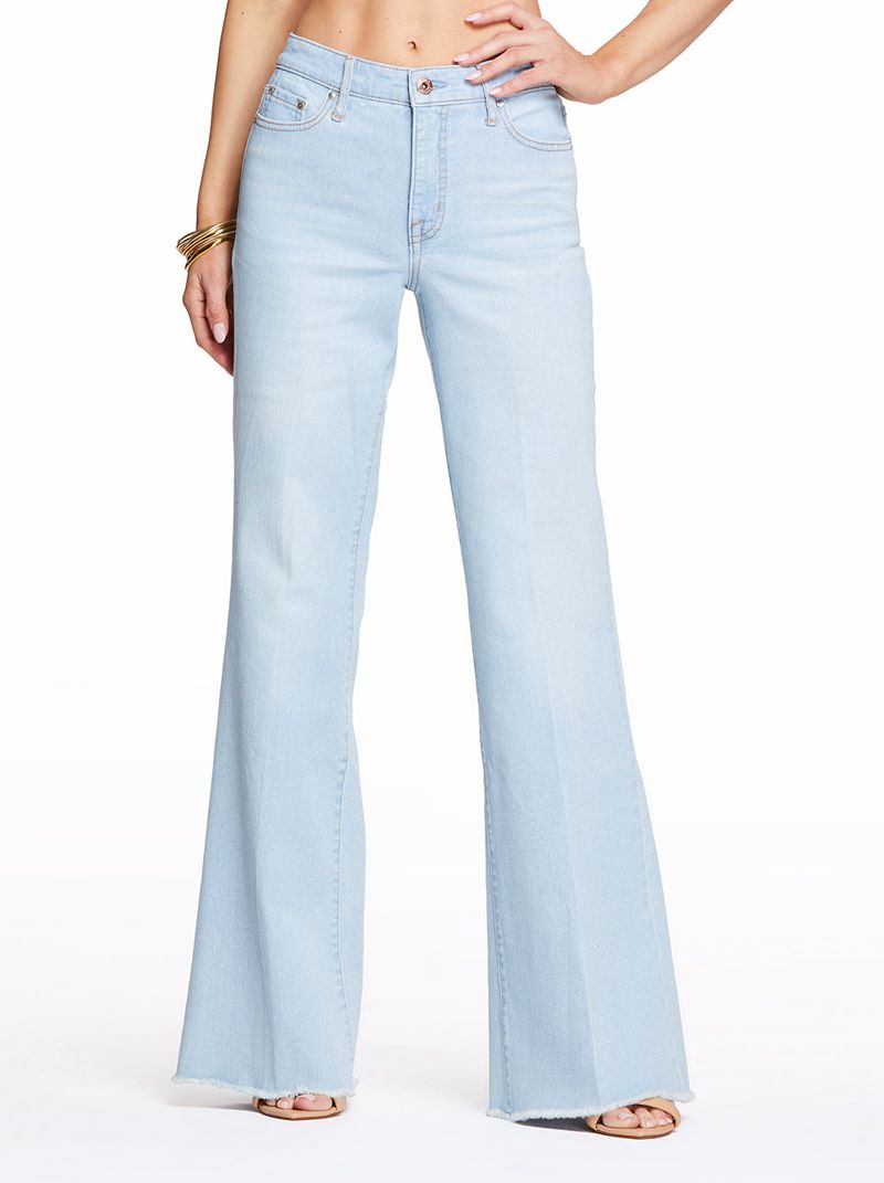 Women's Jessica Simpson True Love Wide Leg Jeans Blue | OSRIX-9578