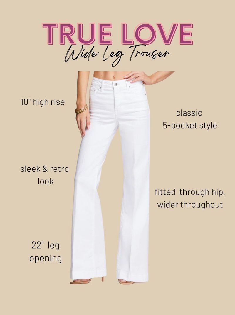 Women's Jessica Simpson True Love Wide Leg Bottoms White | RMGTE-9275