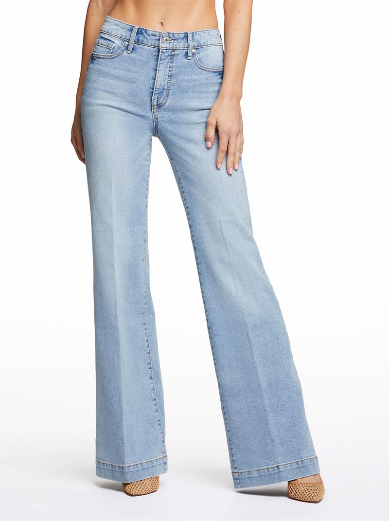 Women's Jessica Simpson True Love Wide Leg Jeans Blue | WJMKS-2971