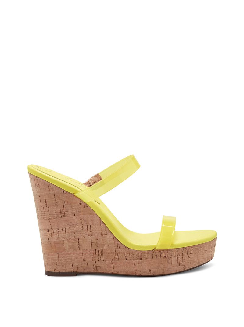 Women's Jessica Simpson Tumile Platform Shoes Yellow | HXZRT-0592