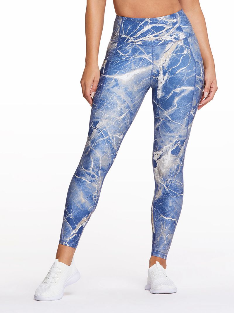 Women's Jessica Simpson Tummy Control Ankle Legg Leggings Blue | VONEG-3978