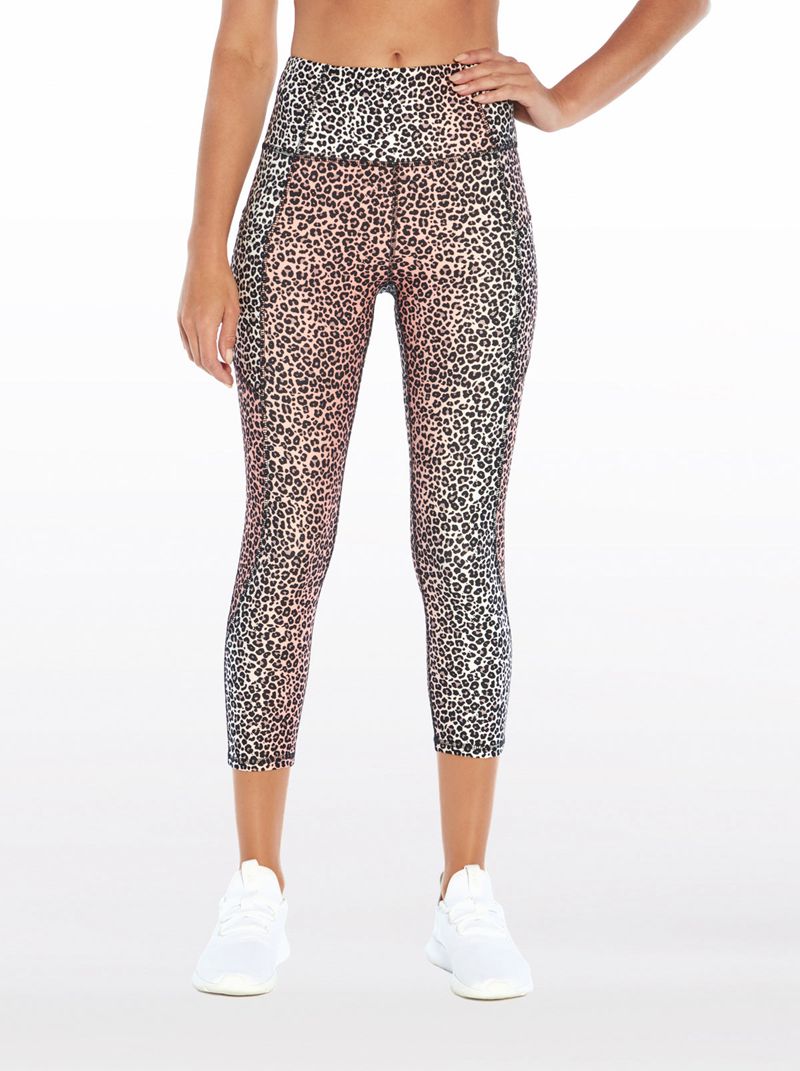 Women's Jessica Simpson Tummy Control Capris White / Black | UDGVZ-9083